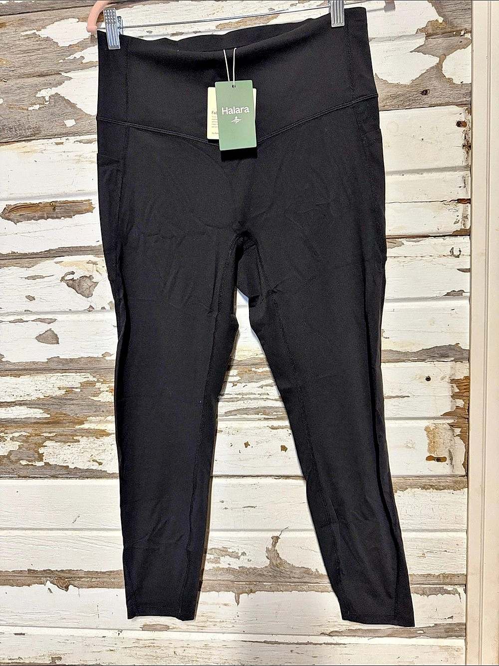 Halara WaLegging-E7DXM-21Q11LG001 Black Leggings Size Large NWT ((041